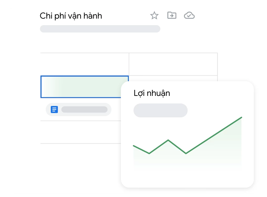 Graph showing profit trends and data